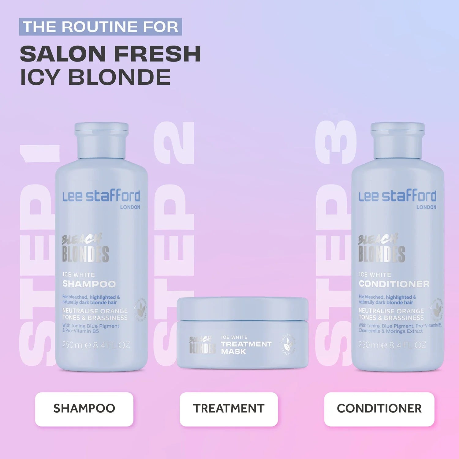 Lee Stafford Bleach Blondes Ice White Toning Conditioner 250ml
