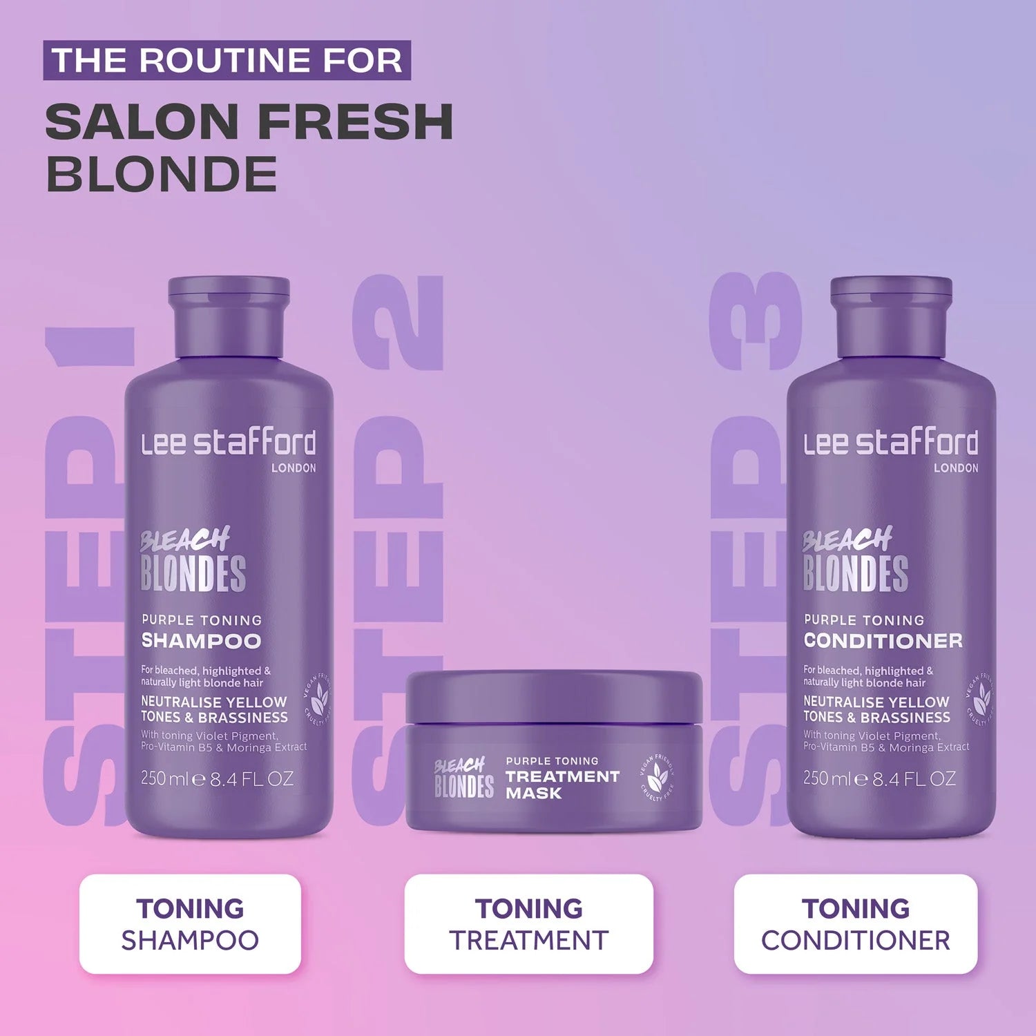 Lee Stafford Bleach Blondes Purple Toning Treatment Mask 200ml 