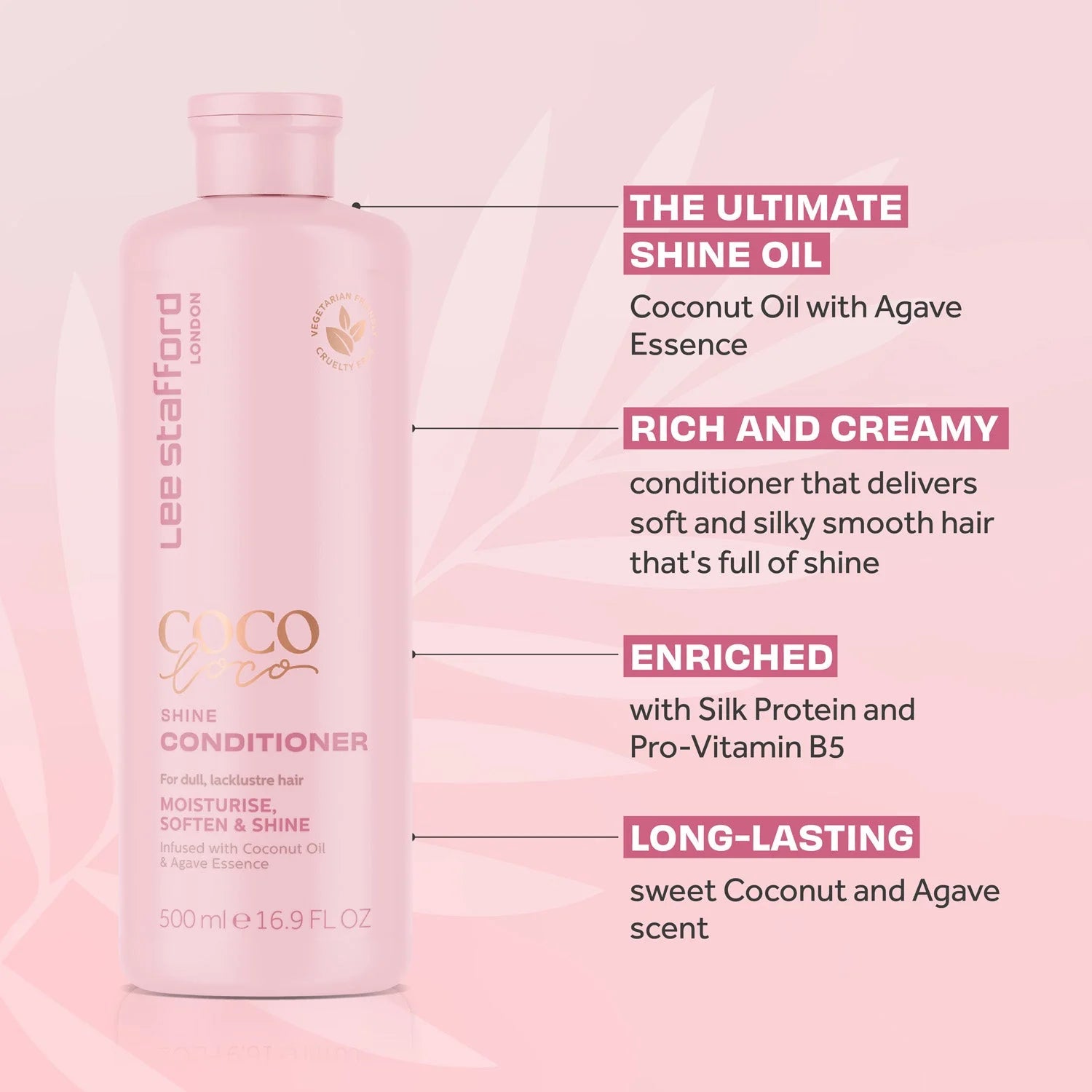 Lee Stafford Coco Loco Shine Conditioner 500ml