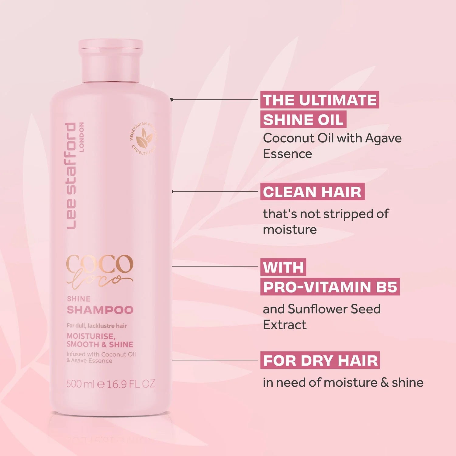Lee Stafford Coco Loco Shine Shampoo 500ml