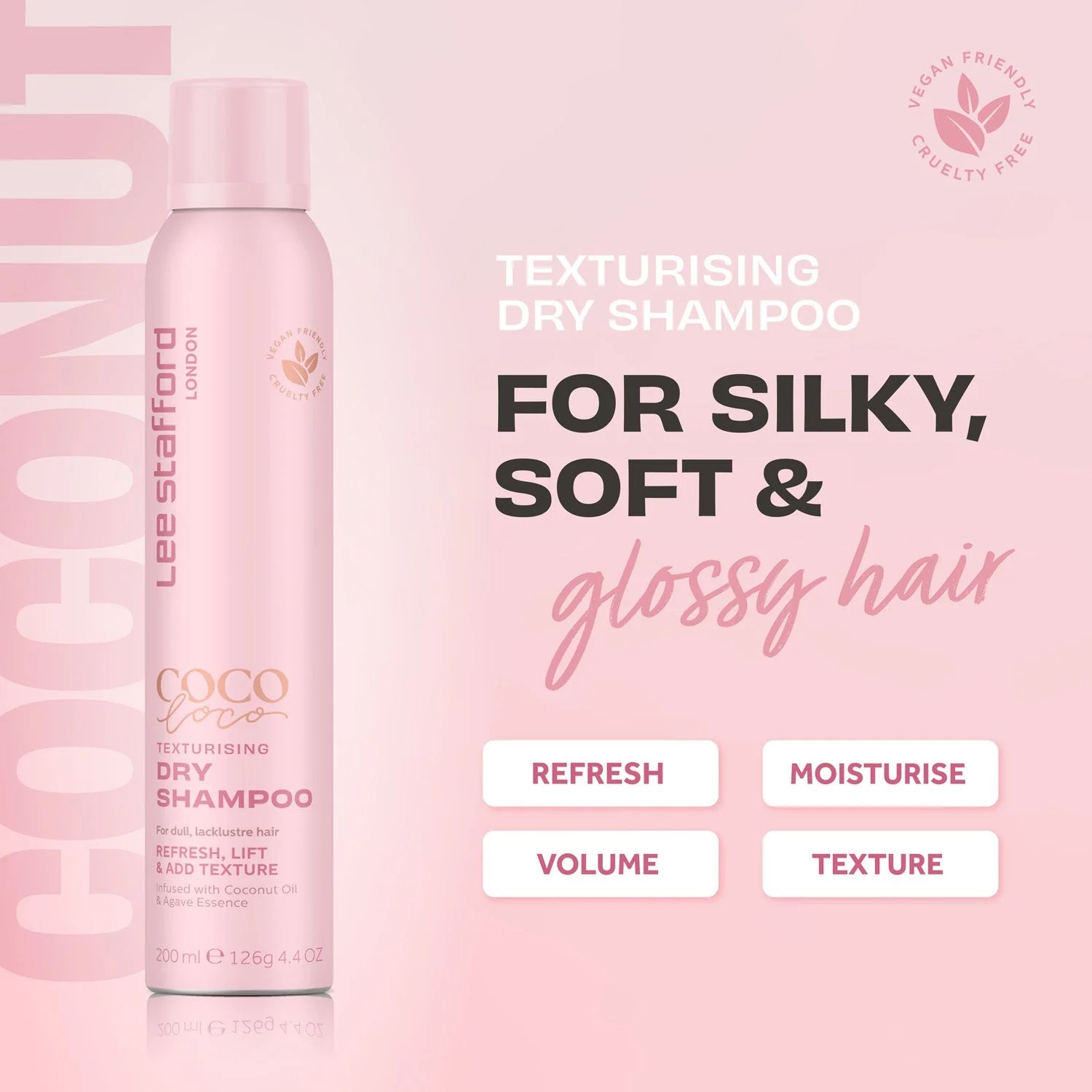 Lee Stafford Coco Loco Texturising Dry Shampoo 200ml