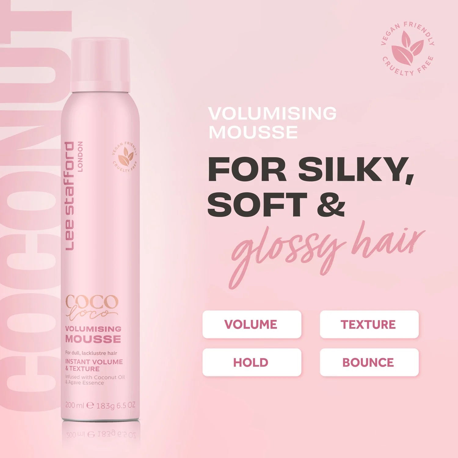 Lee Stafford Coco Loco Volumising Mousse 200ml