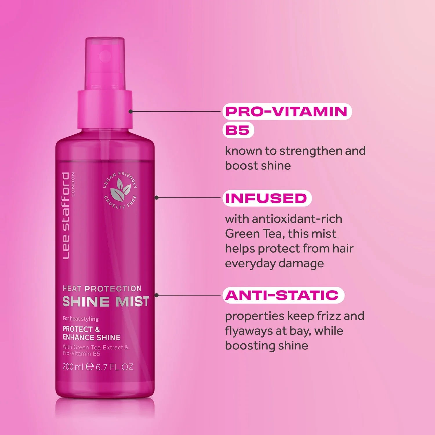 Lee Stafford Heat Protection Shine Mist 200ml