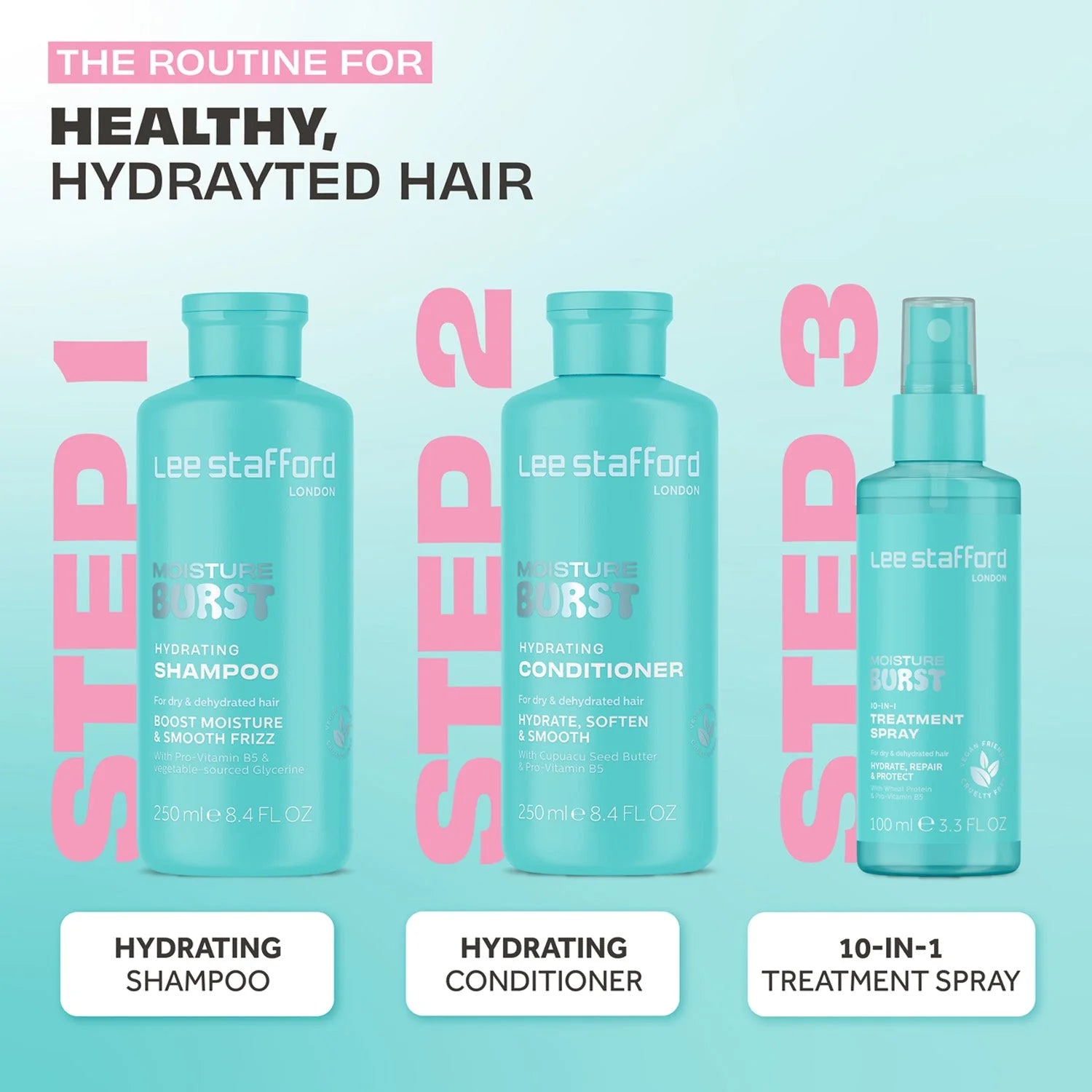 Lee Stafford Moisture Burst Hydrating 10-in-1 Treatment Spray 100ml