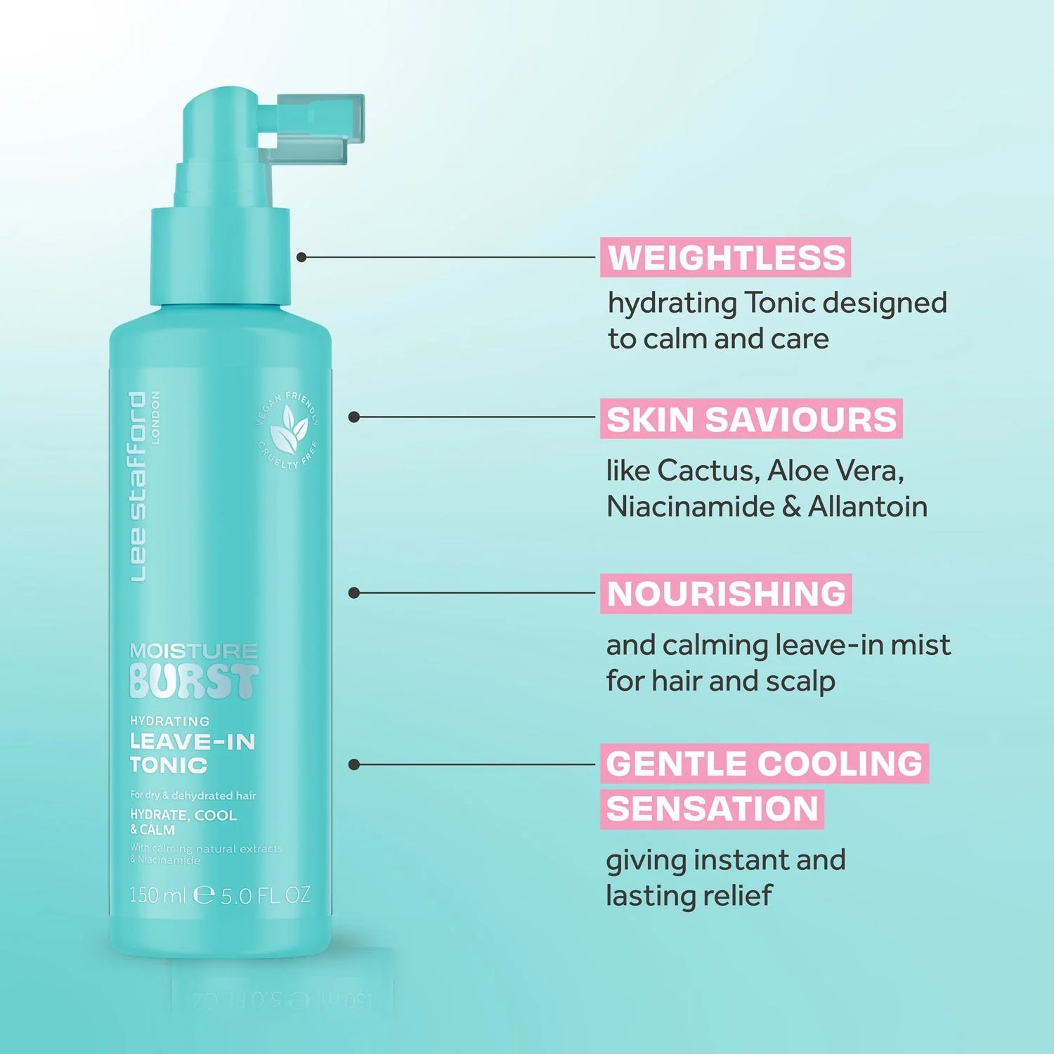 Lee Stafford Moisture Burst Hydrating Leave-In Tonic 150ml