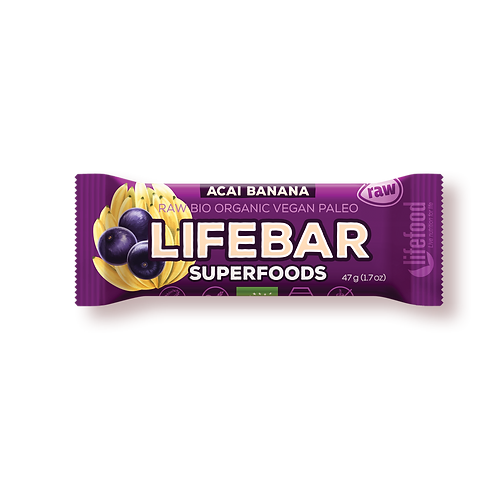 Lifebar Organic Acai & Banana Snack Bar 40g