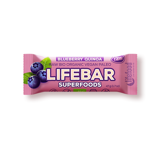 Lifebar Organic Blueberry & Quinoa Snack Bar 47g