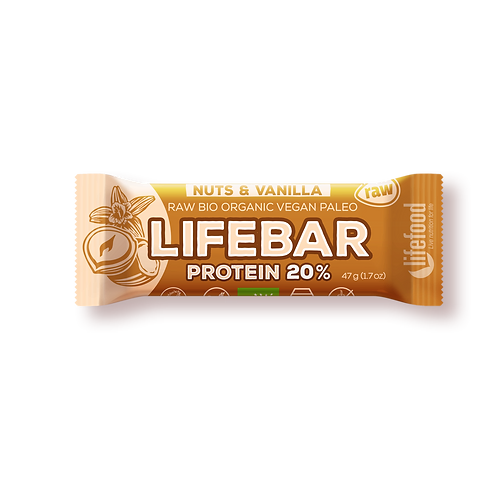 Lifebar Organic Nuts & Vanilla Protein Bar 47g