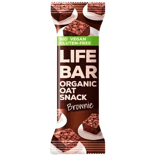 Lifebar Organic Oat Snack Brownie Bar 40g