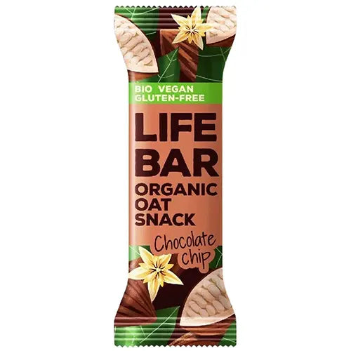 Lifebar Organic Oat & Chocolate Chip Snack Bar 40g
