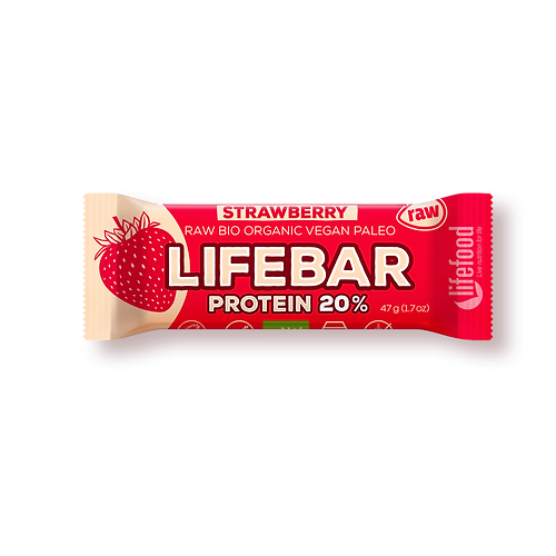 Lifebar Organic Strawberry Protein Bar 47g