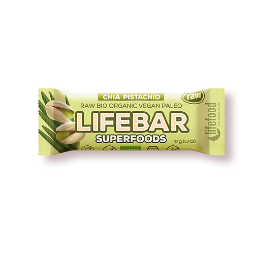 Lifebar Raw Organic Chia & Pistachio 47g