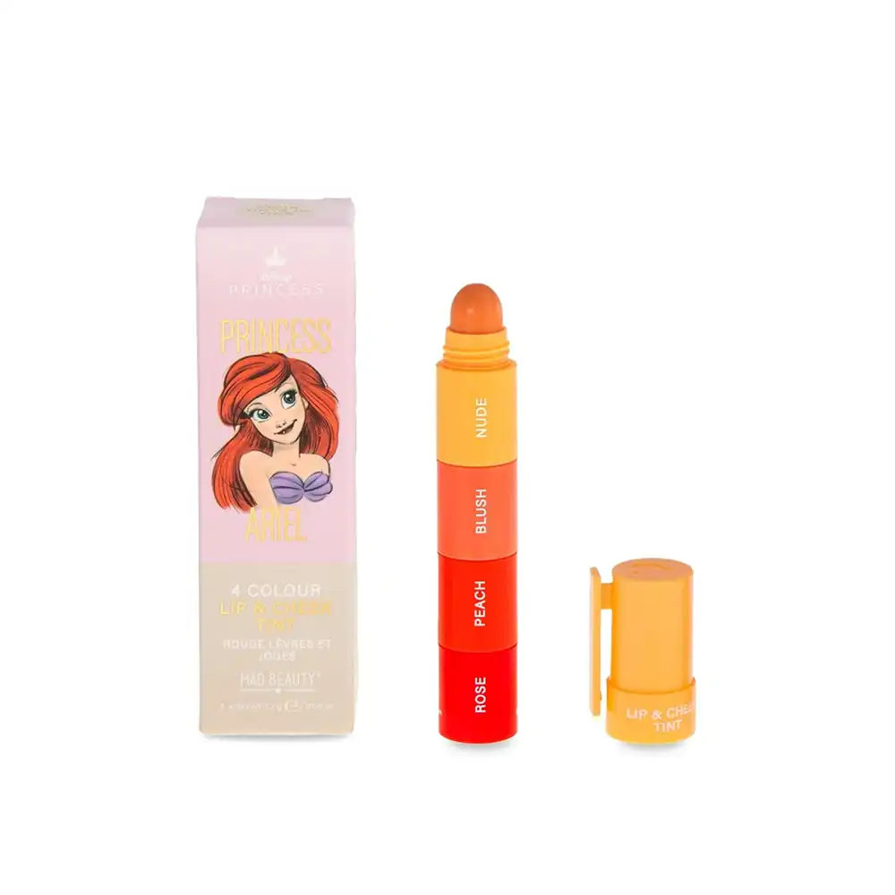 MAD BEAUTY Disney Princess Ariel Lip & Cheek Tint 4x1.2g