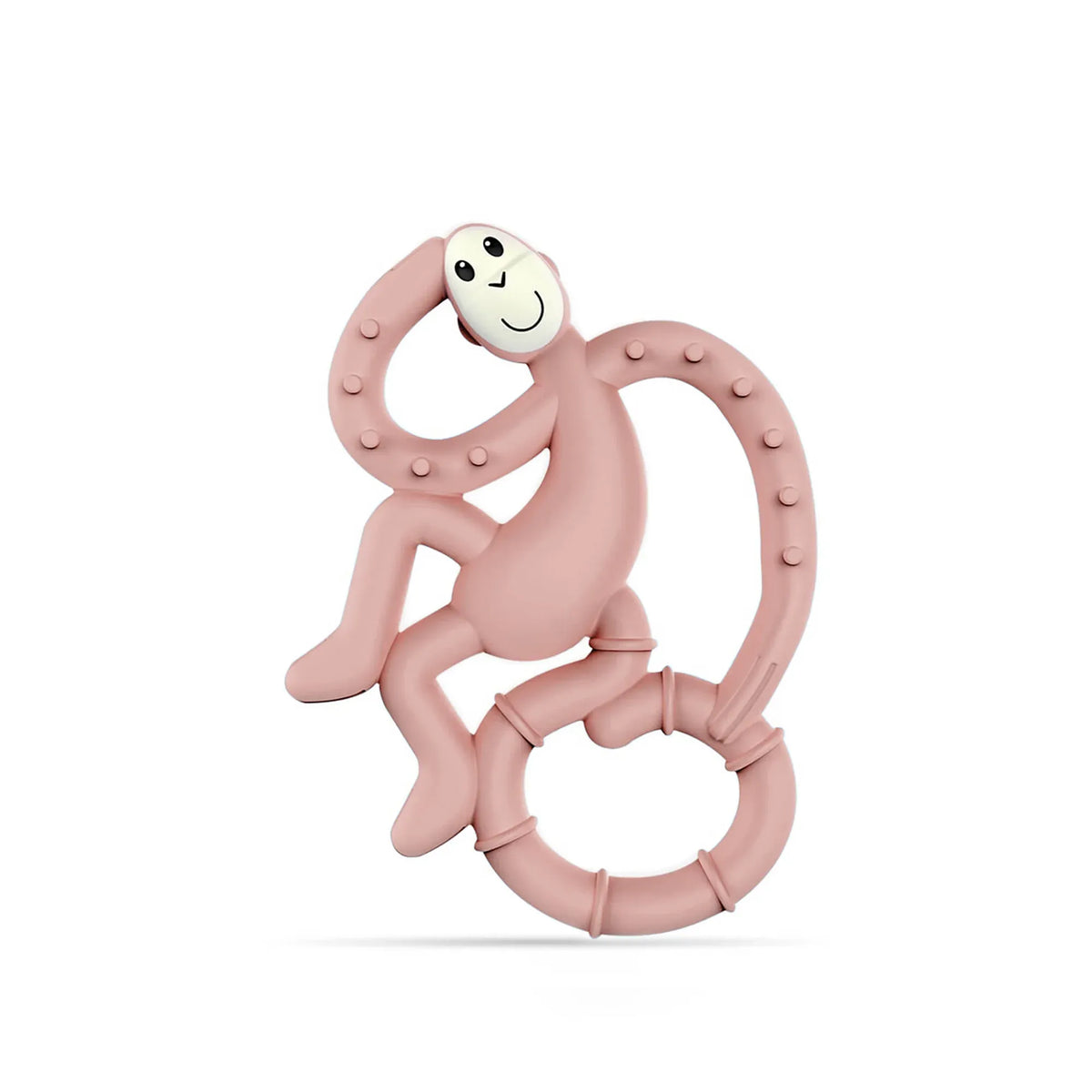 Matchstick Monkey Dusty Pink Antimicrobial Mini Monkey Teether