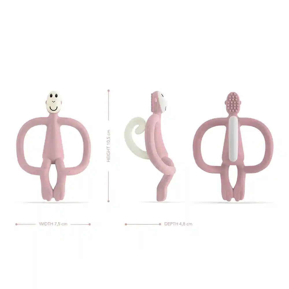 Matchstick Monkey Dusty Pink Original Antimicrobial Teether