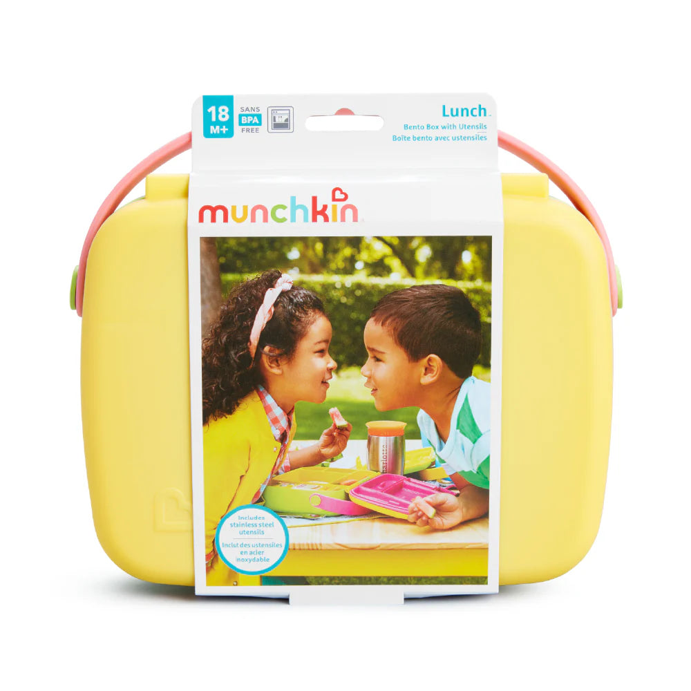 Munchkin Lunch™ Bento Box with Stainless Steel Utensils