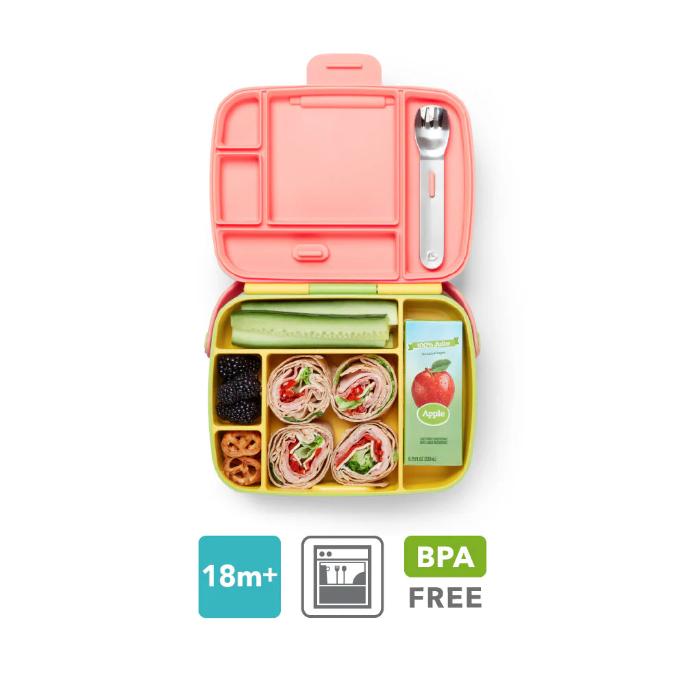 Munchkin Lunch™ Bento Box with Stainless Steel Utensils
