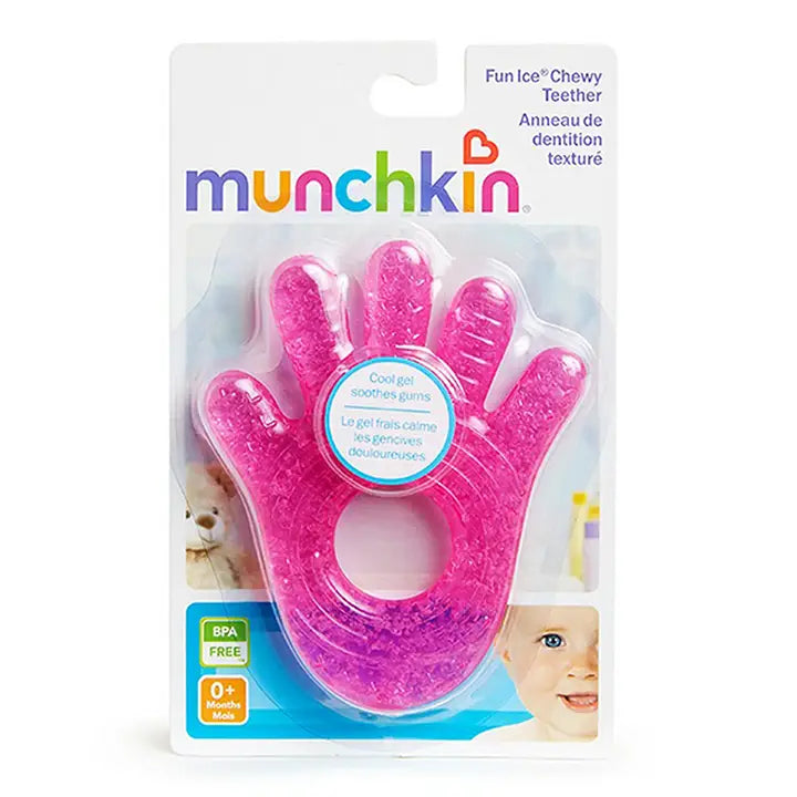 Munchkin Fun Ice® Hand Chewy Teether Toy PINK