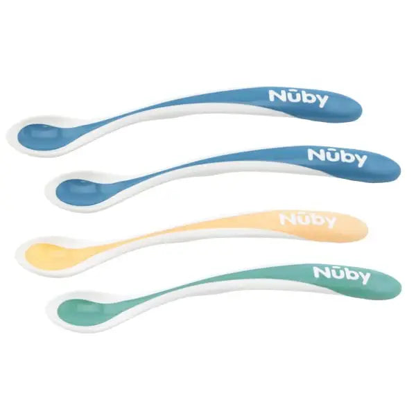 Nuby Hot Safe Feeding Spoons with Soft Rim 3M+