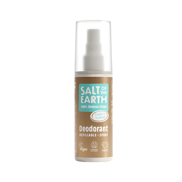 Salt Of Earth Ginger & Jasmine Natural Deodorant Spray 100ml