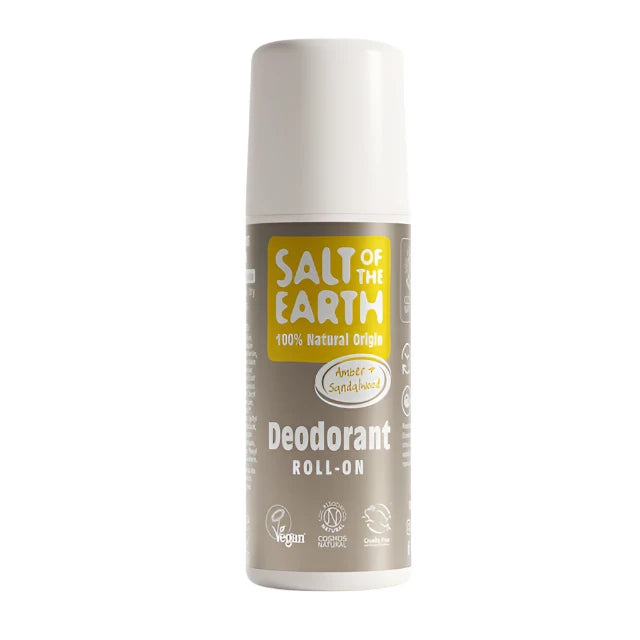 Salt of The Earth Amber & Sandalwood Natural Roll-On Deodorant 75ml