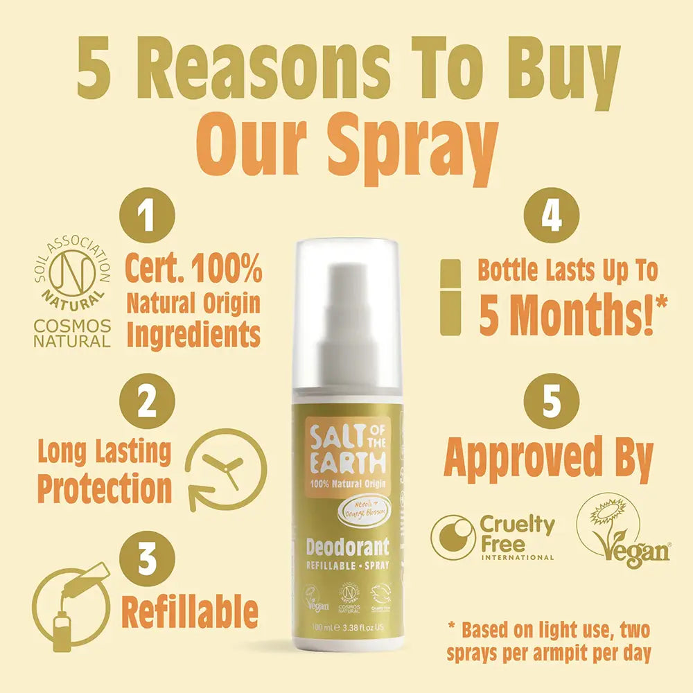 Salt of The Earth Neroli & Orange Blossom Natural Deodorant Spray 100ml
