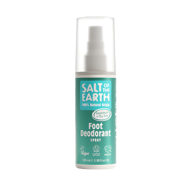 Salt of the Earth Natural Foot Deodorant Spray - Peppermint & Tea Tree 100ml