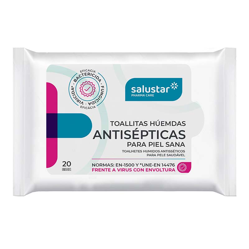 Salustar Antiseptic Wet Wipes x20 - 0% Plastic