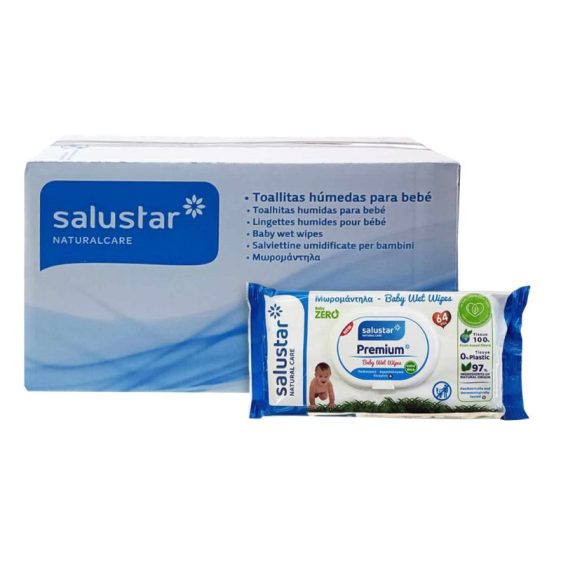 Salustar Premium Baby Wet Wipes 12x64pcs