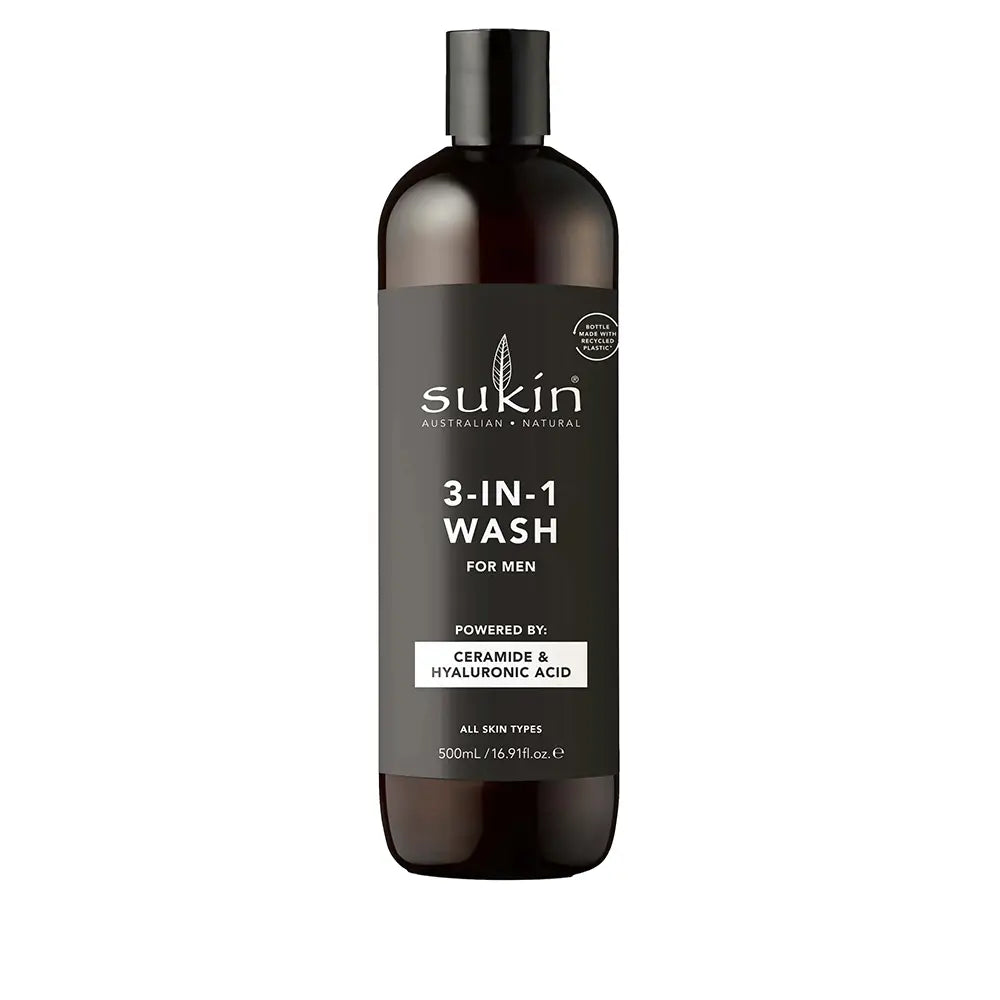 Sukin For Men 3in1 Wash Hydrates Face, Hair & Body 500ml