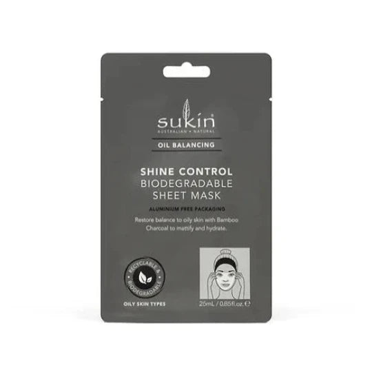 Kin Control Mask Sukin Shine Control Biodegradable Sheet Mask 25ml - €5,95 EUR