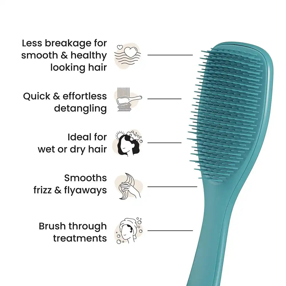 Tangle Teezer Large Wet Detangler Straight & Curly Hair Brush Transformative teal