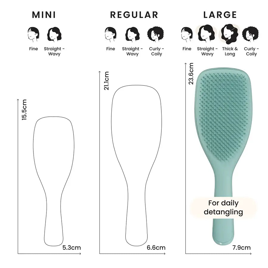 Tangle Teezer Large Wet Detangler Straight & Curly Hair Brush