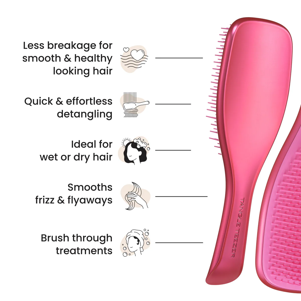 Tangle Teezer The Ultimate Detangler Chrome Hair Brush