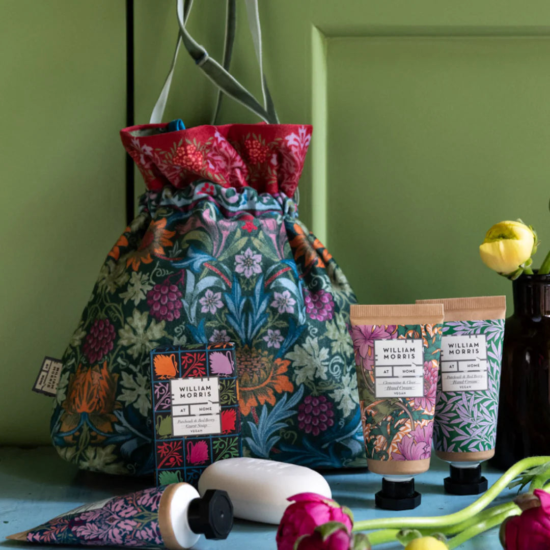 WILLIAM MORRIS Sunflower Swan Velvet Pouch