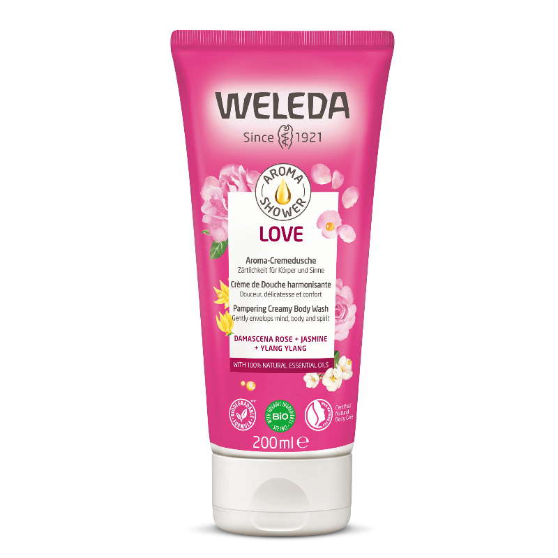 Weleda LOVE, Rose, Jasmine & Ylang Ylang Shower Cream 200ml