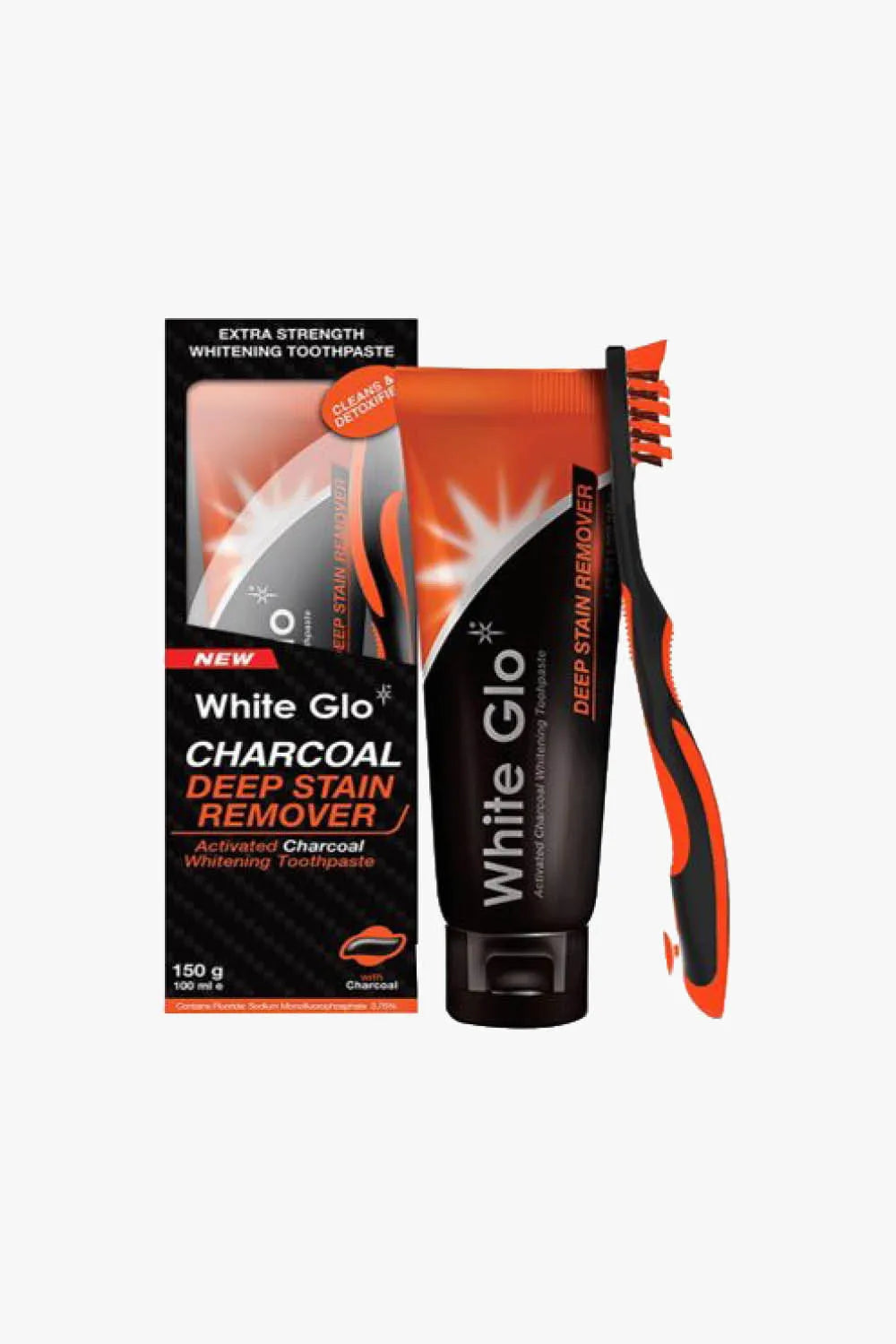 White Glo Charcoal Deep Stain Remover Tooth Paste 100ml