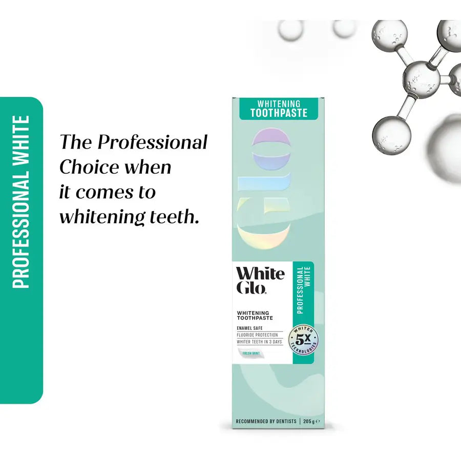 White Glo Professional White Whitening Toothpaste Large 205g