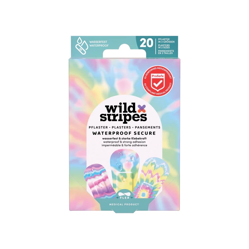 Wild Stripes Waterproof Secure Rainbow Plaster 20pcs