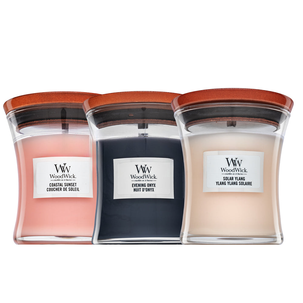 WoodWick Scented Hourglass Candle Floral 3 pcs Mini Gift Set