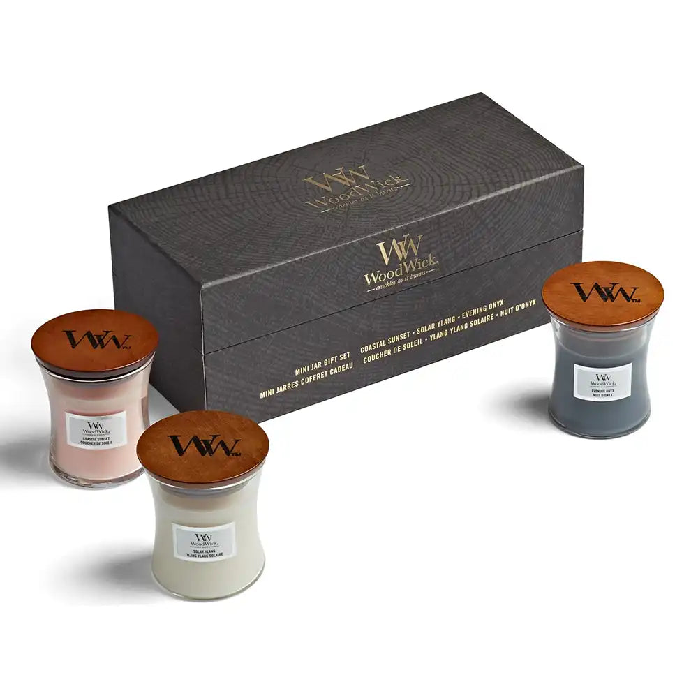 WoodWick Scented Hourglass Candle Floral 3 pcs Mini Gift Set