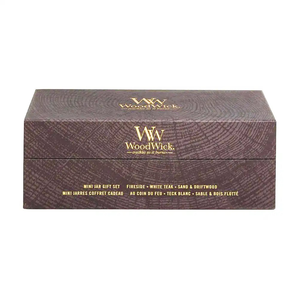 WoodWick Scented Hourglass Candle Woody 3 pcs Mini Gift Set