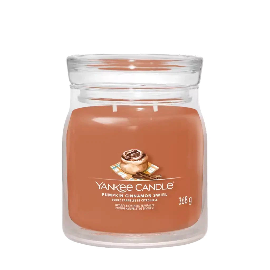 Yankee Candle Medium Signature Pumpkin Cinnamon Swirl 368g