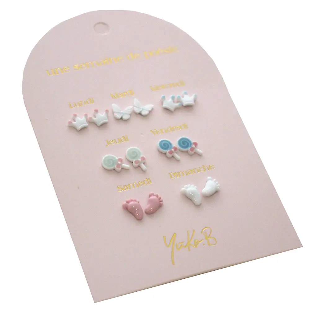 Yuko.B 7 pairs of nickel-free earrings - A Week of Poetry Baby Shower