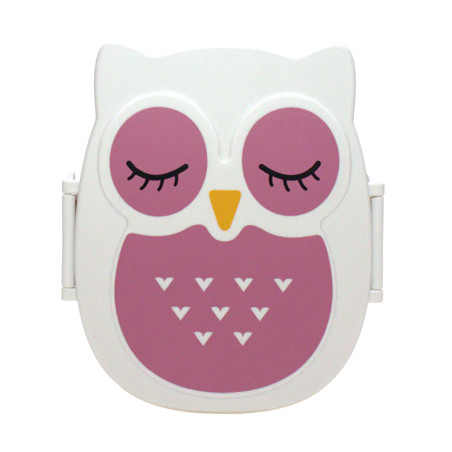 Yuko.B Bento Owl Snack Box Pink