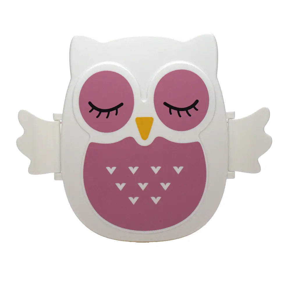 Yuko.B Bento Owl Snack Box Pink