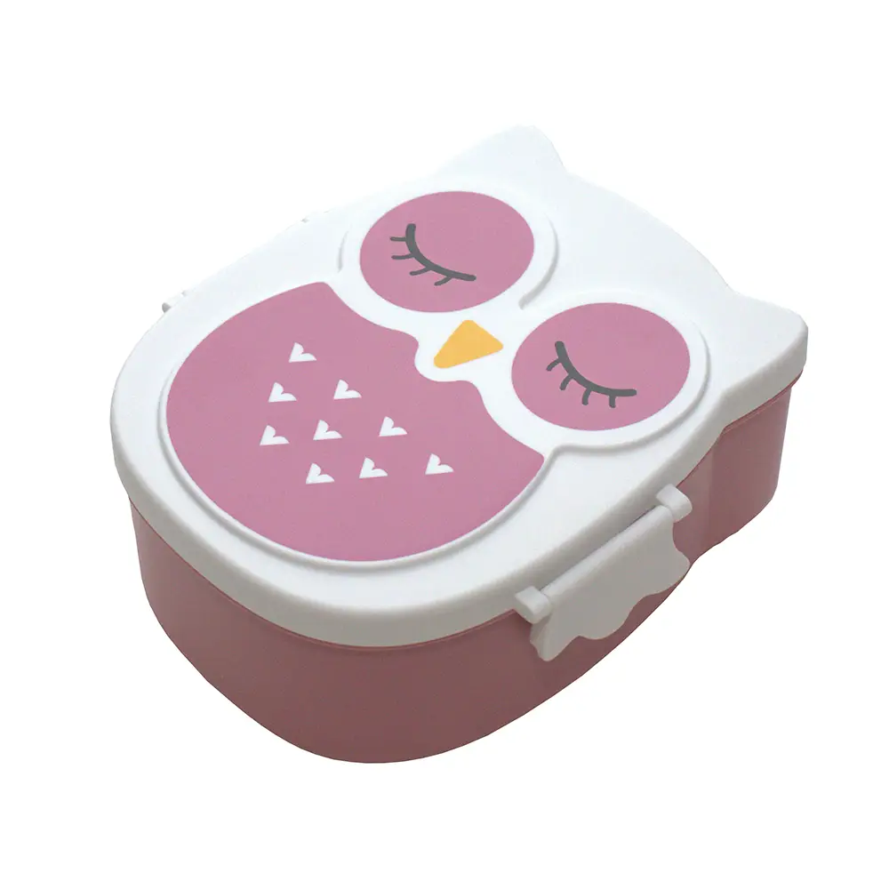Yuko.B Bento Owl Snack Box Pink