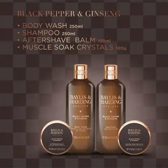 Baylis & Harding Black Pepper-Ginseng Men's Luxury Gift Set